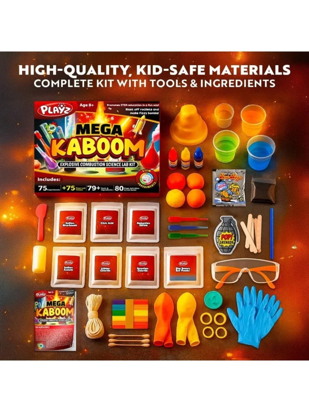 Explosive Science Kit for Kids 8-12 | Fun Chemistry Experiments & Activities